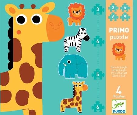 Puzzle progresywne DŻUNGLA 3/4/5/6 elem.DJ07135