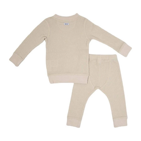 Lodger dwuczęściowa piżamka bawełniana beżowa Ciumbelle Ivory r. 74