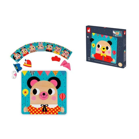 Układanka drewniana magnetyczna Zwierzątka, Janod