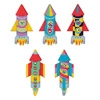 Zestaw kreatywny Papierowe rakiety z wyrzutnią 7+, Janod