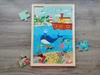 Drewniane puzzle w ramce Apli Kids - Ocean 4+
