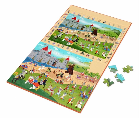Scratch, 2 w 1 Puzzle magnetyczne i gra obserwacyjna - Farma 80 el.