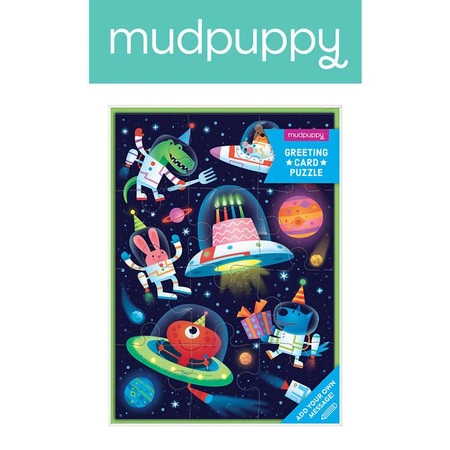 Mudpuppy Puzzle-kartka z życzeniami Kosmos 12 elementów 3+
