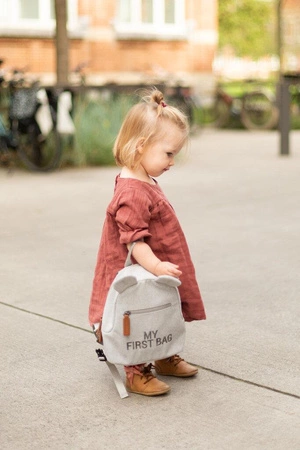 Childhome Plecak dziecięcy My First bag Kanwas Szara