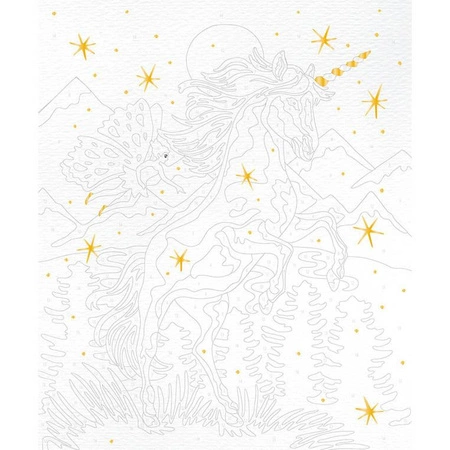 Zestaw kreatywny Malowanie po numerach Jednorożce 2 obrazy 7+, Janod