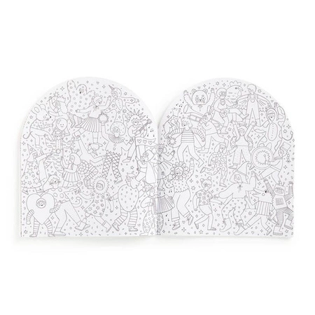 Mudpuppy Zestaw kreatywny z malowanką, wielokolorową kredką i naklejkami Tęczowy świat 6+