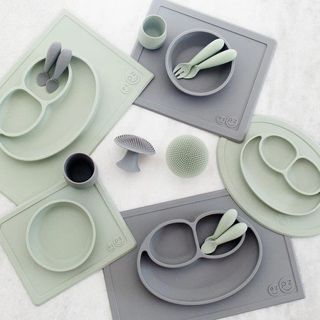 EZPZ Silikonowa myjka czyścik do naczyń bez bakterii pastelowa zieleń