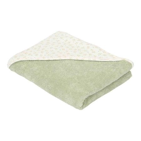 Little Dutch Bawełniany ręcznik muślinowy z kapturem 75x75 cm Blueberry Leaves