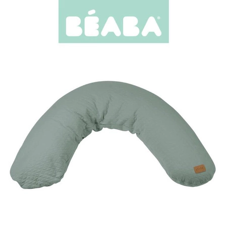 Beaba Ergonomiczna poduszka rogal dla kobiet w ciąży i karmiących Big Flopsy ™ Fleur de coton Sage Green