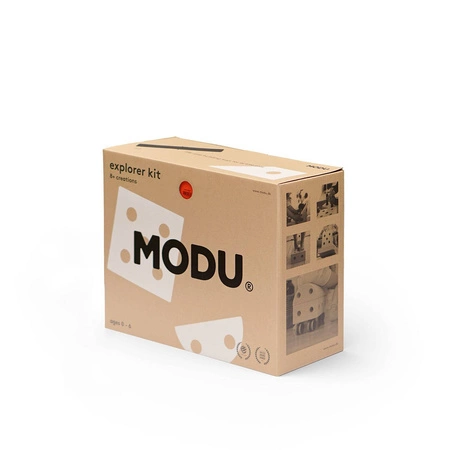 MODU Explorer kit 8in1 - Kreatywne klocki rozwijające motorykę dużą, czerwony