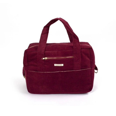 Filibabba Torba Nursing bag Sztruks Deeply Red