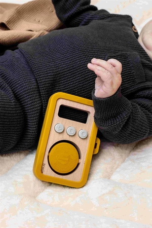 Drewniany silikonowy aparat dla niemowląt - Lew