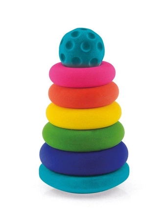 Rubbabu Układanka edukacyjno-sensoryczna piramida z piłką