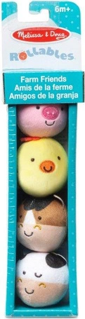 Pluszowe miękkie piłeczki dla niemowląt Przyjaciele z farmy 30734 Melissa and Doung