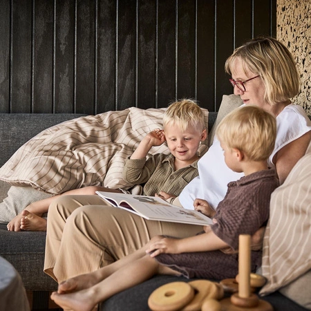 LEANDER - pościel niemowlęca Woodland, Organic Cotton, 70x100 cm, Cappuccino