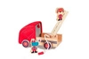 LILLIPUTIENS Drewniany wóz strażacki z rozwijanym wężem, drabiną i dzwonkiem Nosorożec Marius 2 lata+