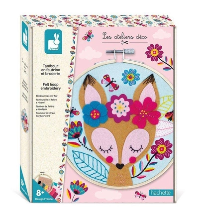 Zestaw kreatywny Tamborek z filcowym obrazkiem 8+, Janod