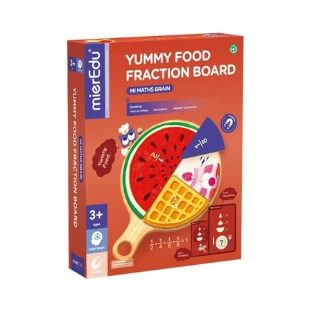 mierEdu Układanka matematyczna do nauki ułamków - Yummy Food ME338