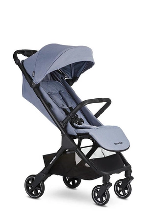 Easywalker Jackey Kompaktowy, samoskładający się wózek spacerowy z torbą transportową Steel Grey