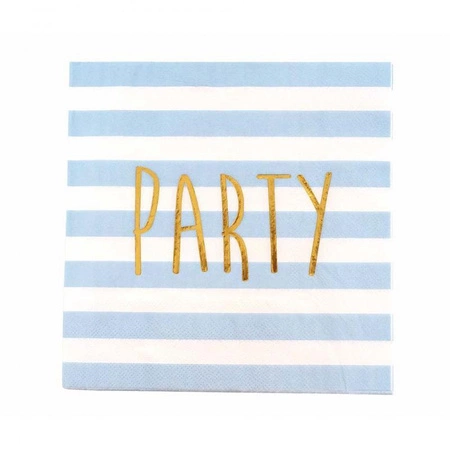 Serwetki urodzinowe niebiesko-złote, Jabadabado