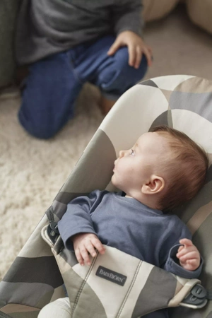 BABYBJORN - leżaczek BLISS COTTON, Khaki/Green Print