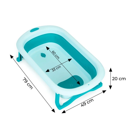 Wanienka dla dzieci wanna turstyczna składana odpływ zielona