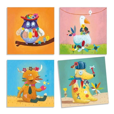 Zestaw art. z naklejkami ZWIERZĘTA DJ08932