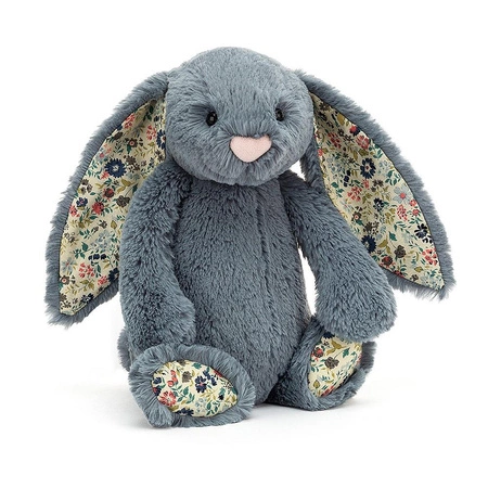 JellyCat - Króliczek Kwieciste Uszy Dżinsowy 31 cm