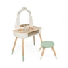 CLASSIC WORLD Drewniana Toaletka z Lustrem Krzesełkiem i Akcesoriami Pastelowa