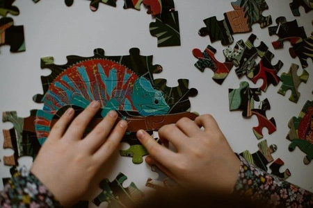 Mudpuppy Puzzle świecące w ciemności Żaby i jaszczurki 100 elementów 5+