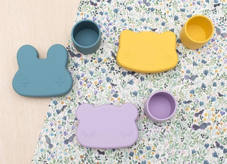 Zamykany silikonowy pojemnik Kotek We Might Be Tiny - Rust