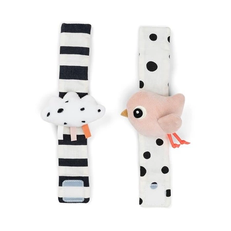 Done by Deer Zabawka na Rączkę 2 szt Happy Clouds Powder