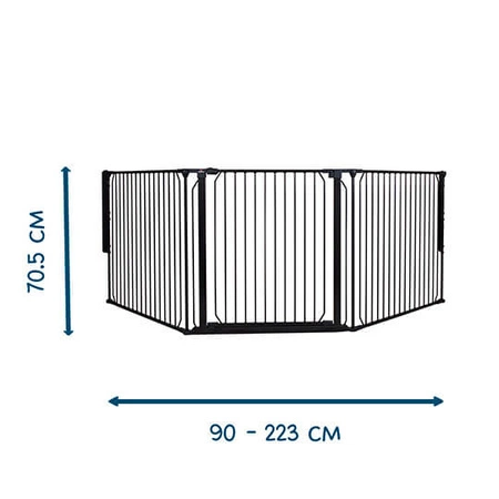 Baby Dan - Bramka ochronna zewnętrzna Carl Wide X, czarna