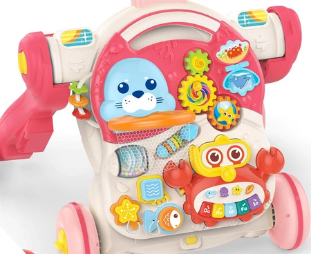 WOOPIE Pchacz Chodzik Stolik Edukacyjny Hulajnoga Jeździk 4w1