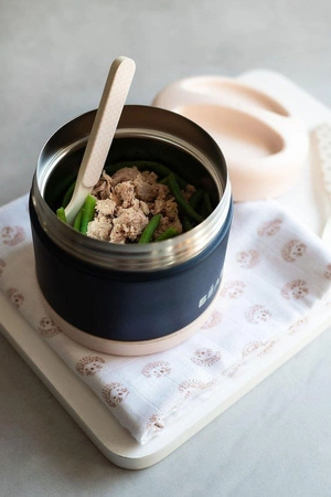 Beaba Pojemnik - termos obiadowy ze stali nierdzewnej z hermetycznym zamknięciem duży 500 ml light pink/night blue