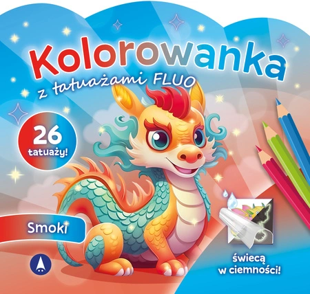 Smoki. Kolorowanka z tatuażami FLUO