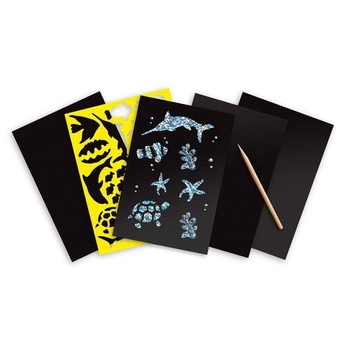 Scratch Art Sea Life - Morskie Życie zeszyt do wydrapywania 15918-Melissa & Doug, zestawy artystyczne