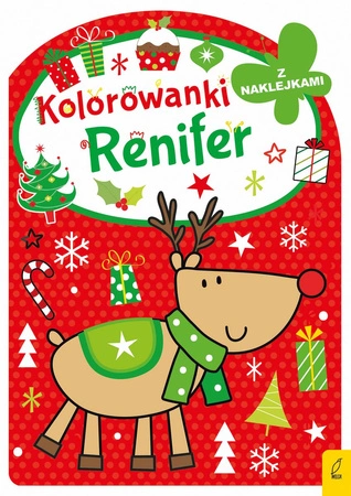 Renifer. Kolorowanka z wykrojnikiem