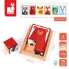 Klocki drewniane 6 elementów puzzle Baby Forest, Janod