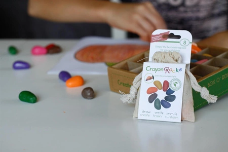 Kredki Crayon Rocks w bawełnianym woreczku - 8 kolorów