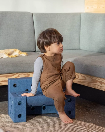 MODU - block square - sensoryczny blok piankowy, niebieski