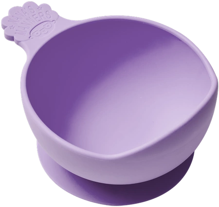 Nana's Manners PURPLE Miska silikonowa z przyssawką i uchwytem