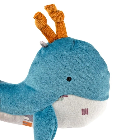 Pierwsza przytulanka Wieloryb grzechotka dla dzieci maskotka zabawa sigikid