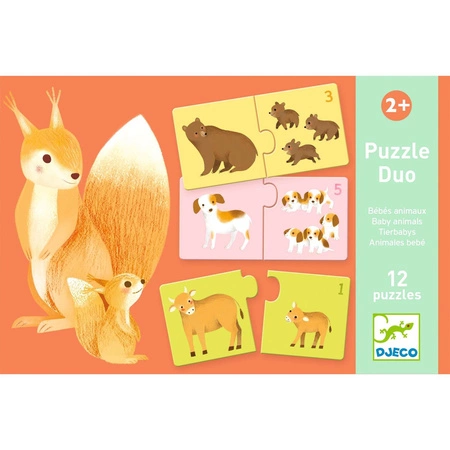 Puzzle duo MAMY I DZIECI ZWIERZĄTKA DJ08197