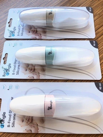 B-Pojemnik silikonowy z łyżeczką grey