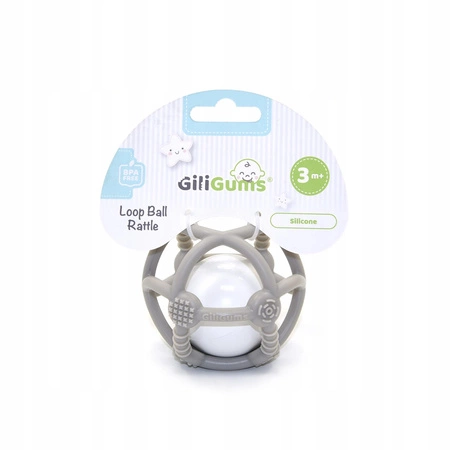 PIŁKA GRZECHOTKA SZARA GILIGUMS 64231