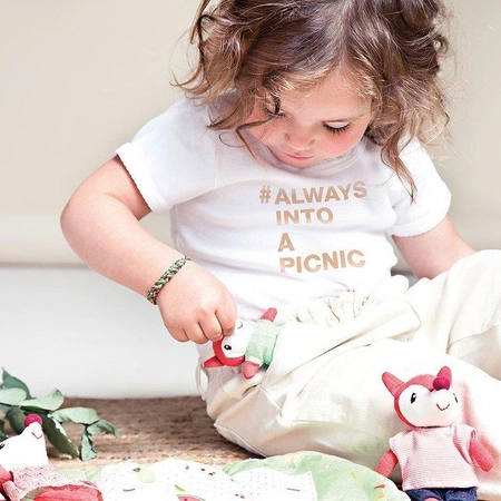 LILLIPUTIENS Mini - przytulanki rodzina lisków z rozkładaną matą Lisiczka Alice 2 lata+