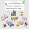 Zestaw drewnianych mebli do domku, Tender Leaf Toys