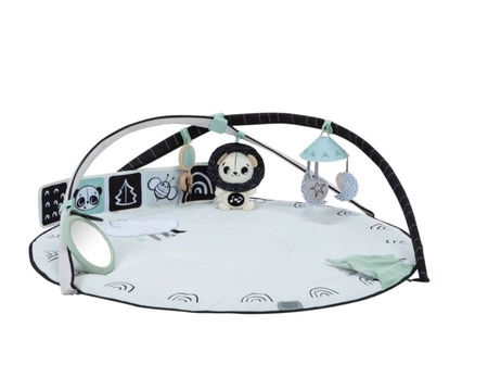 Gimnastyka/mata edukacyjna z pałąkami Decor czarno-biała