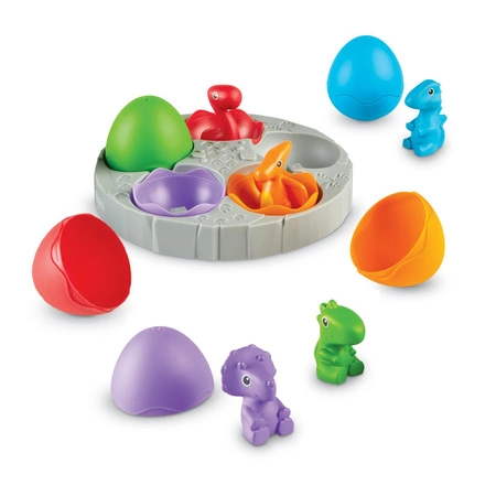 Sorter, Małe Dinozaury, Zestaw do Nauki Kolorów i Dopasowywania Kształtów, 16 szt.